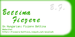 bettina ficzere business card